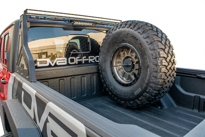 DV8 Offroad 2019+ Jeep Gladiator Universal Stand Up In-Bed Tire Carrier DV8 Offroad