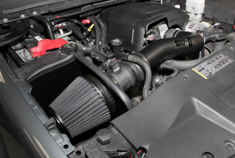 K&N 07-08 Chevy Silverado 1500 4.8L/5.3L V8 / 07-08 GMC Yukon 4.8L/5.3L V8 Black Perf Intake Kit K&N Engineering