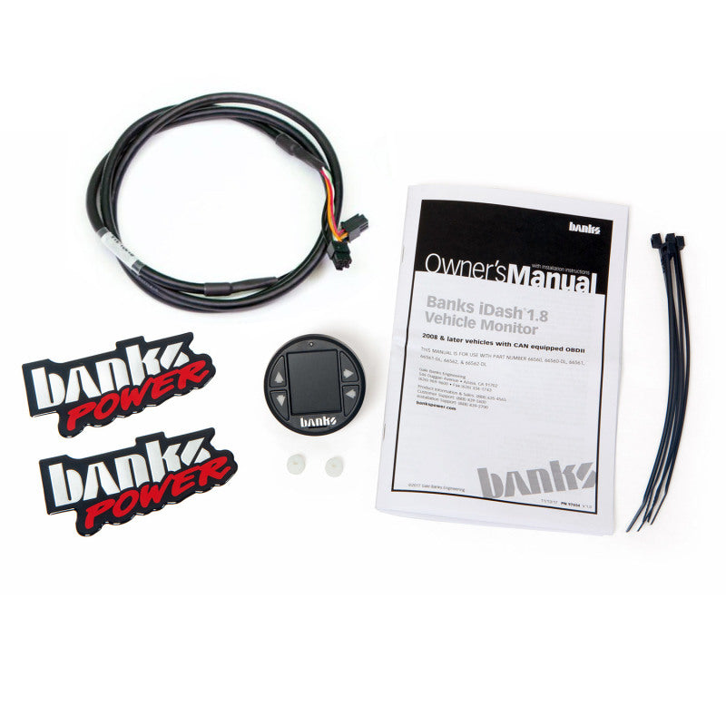 Banks Power 2008+ Universal CAN Bus iDash 1.8 Super Gauge - For Use w/ PedalMonster Banks Power