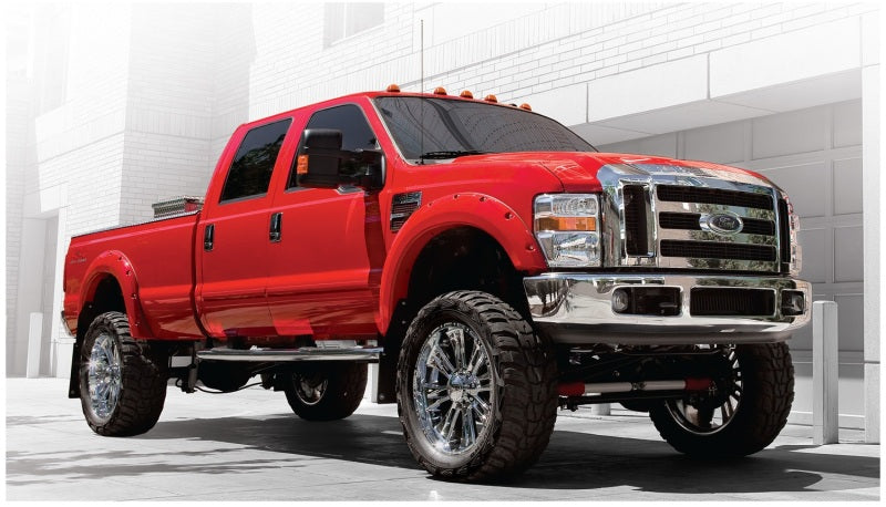 Bushwacker 08-10 Ford F-250 Super Duty Styleside Pocket Style Flares 4pc 81.0/96.0in Bed - Black Bushwacker