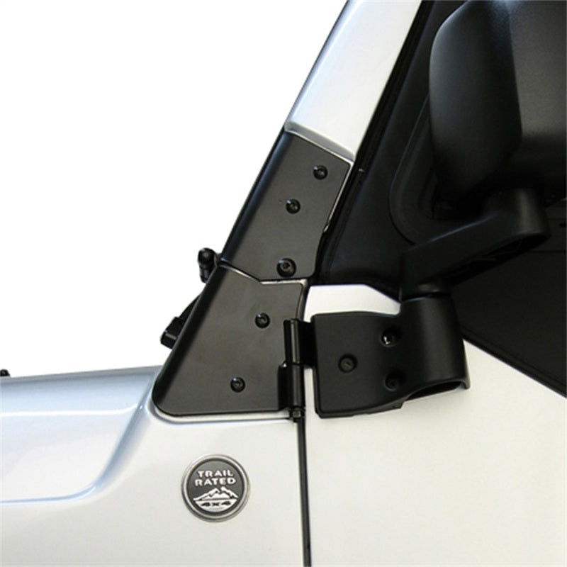 Rugged Ridge 97-06 Jeep Wrangler TJ Black Windshield Hinges Rugged Ridge