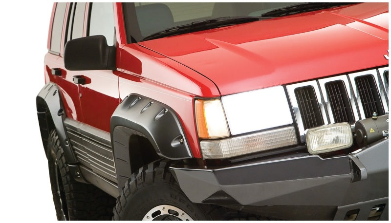Bushwacker 93-98 Jeep Grand Cherokee Cutout Style Flares 4pc - Black Bushwacker