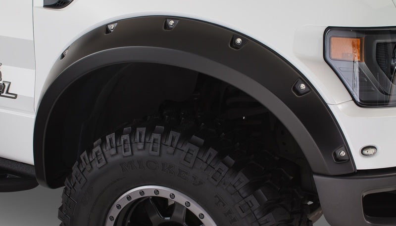 Bushwacker 10-14 Ford F-150 SVT Raptor Pocket Style Flares 4pc - Black Bushwacker