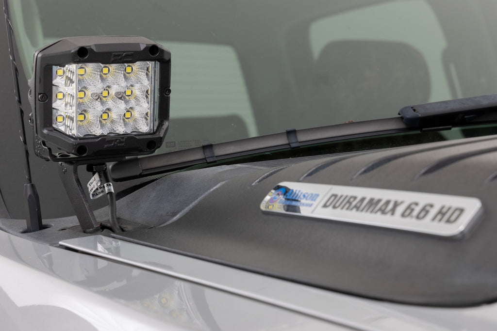 LED Light | Ditch Mount | 2andquot; Black Pair | Flood | Chevy 1500 (2007-2013) Rough Country