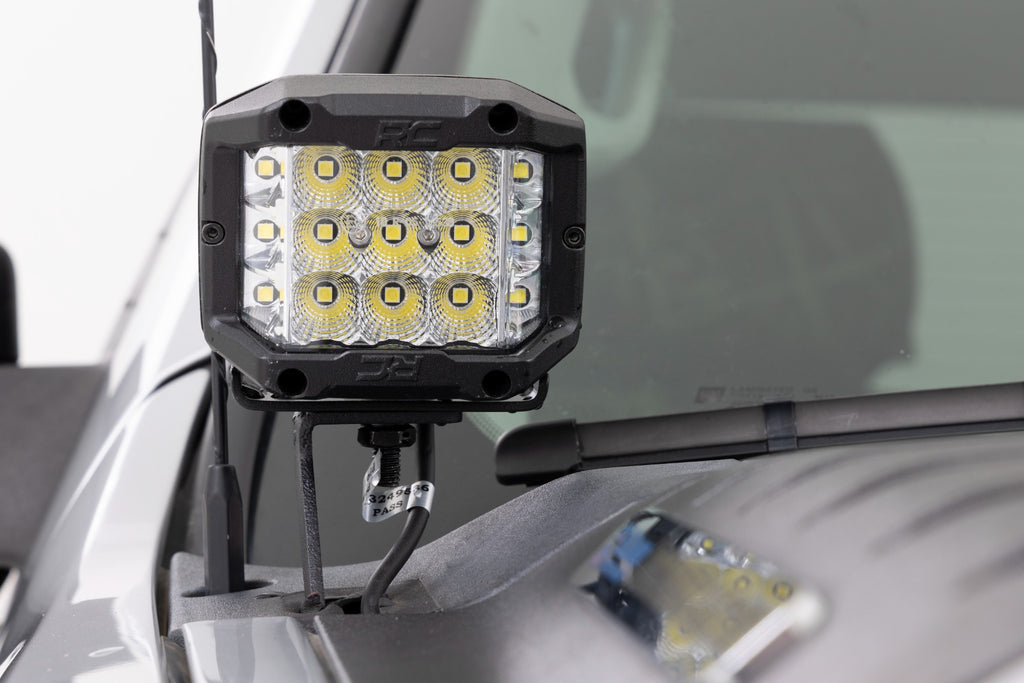 LED Light | Ditch Mount | 2andquot; Black Pair | White DRL | Chevy 1500 (2007-2013) Rough Country