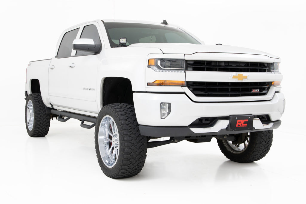 LED Ditch Light Kit | 2in Black Pair | Flood | Chevy/GMC 1500 (14-18) Rough Country