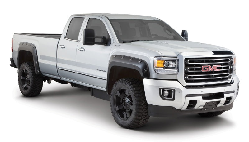 Bushwacker 15-18 GMC Sierra 2500 HD Boss Pocket Style Flares 4pc 78.8/97.6in Bed - Black Bushwacker