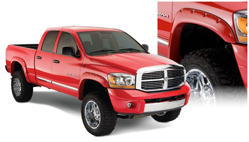 Bushwacker 06-08 Dodge Ram 1500 Fleetside Pocket Style Flares 4pc 97.9/98.3in Bed - Black Bushwacker