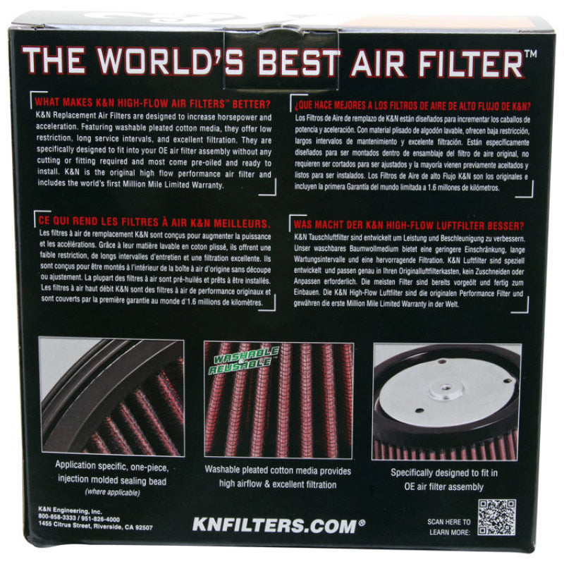 K&N 12-16 Harley Davidson XL 883/1200 Drop In Air Filter K&N Engineering