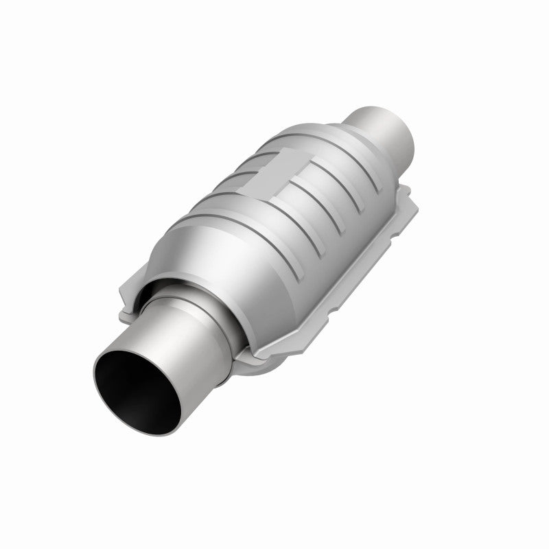 MagnaFlow Conv Univ 2in Inlet/Outlet Ctr/Ctr Round 9in Body L x 5.125in W x 13in Overall L 49 State Magnaflow