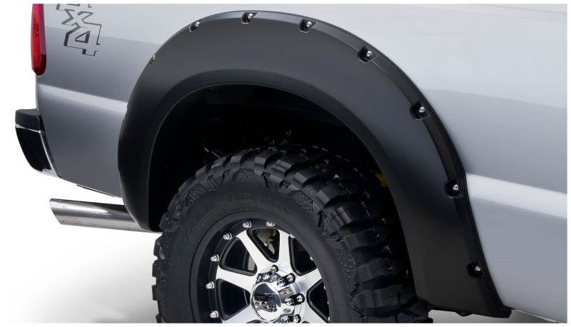 Bushwacker 08-10 Ford F-250 Super Duty Styleside Pocket Style Flares 4pc 81.0/96.0in Bed - Black Bushwacker
