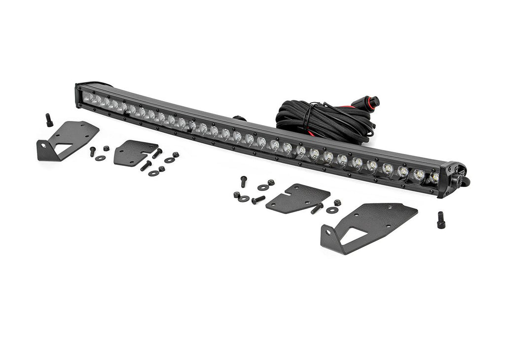 LED Light Kit | Grille Mount | 30" Black Single Row | Ford Raptor (17-20) Rough Country