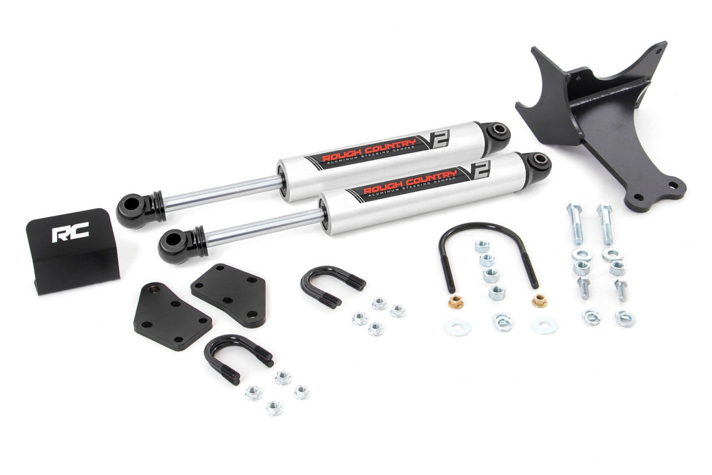 V2 Steering Stabilizer | Dual | 2-8 Inch Lift | Ford F-250/F-350 Super Duty (05-22) Rough Country
