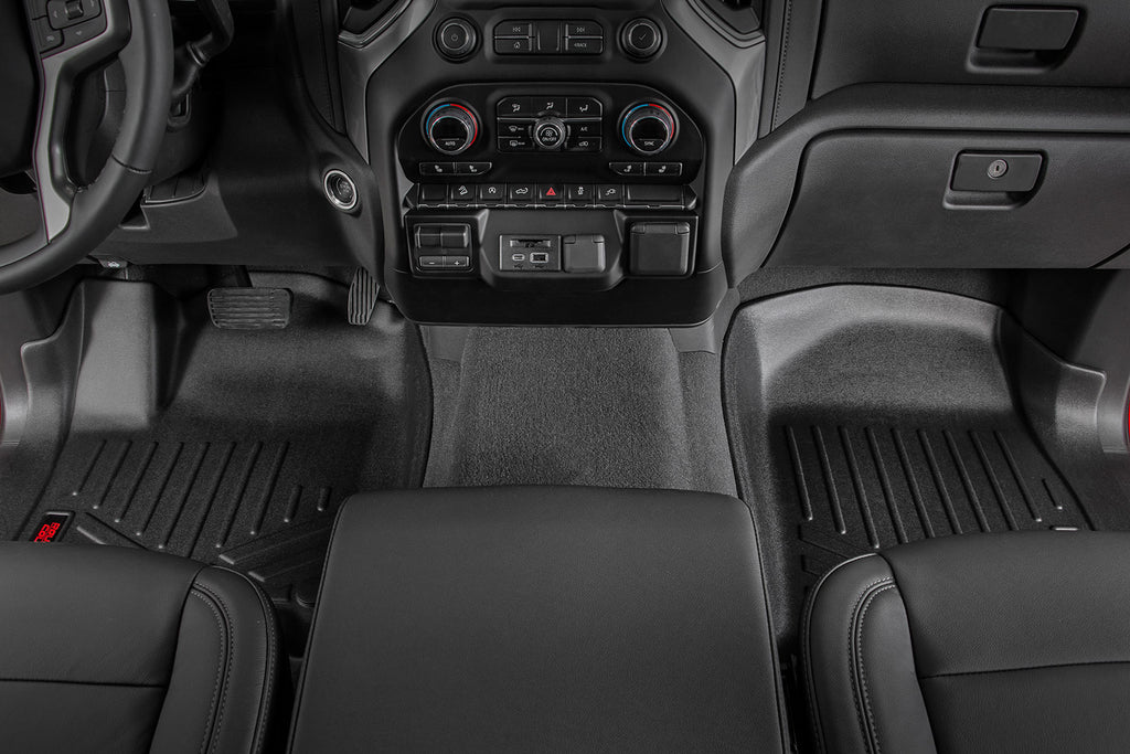 Floor Mats | FR andamp; RR | FR Bucket | Crew | w/o Underseat Storage | Chevy/GMC 1500/2500HD/3500HD (19-23) Rough Country