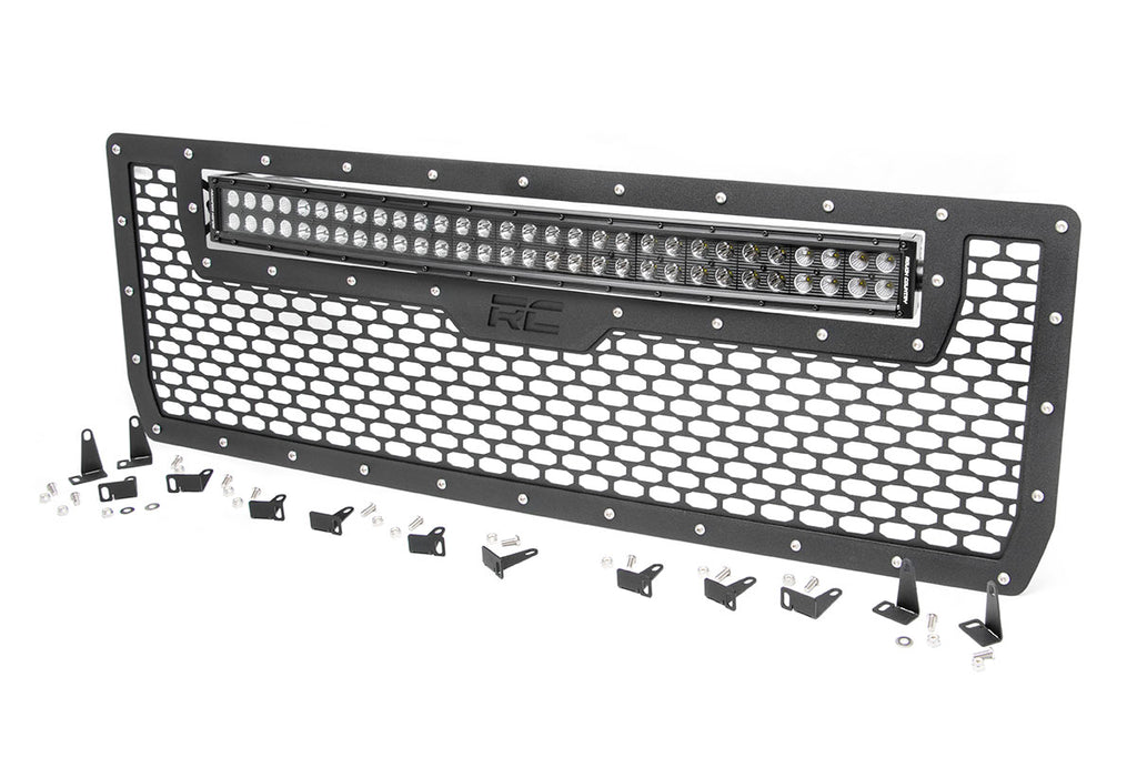 Mesh Grille | 30" Dual Row LED | Black | GMC Sierra 1500 (14-15) Rough Country