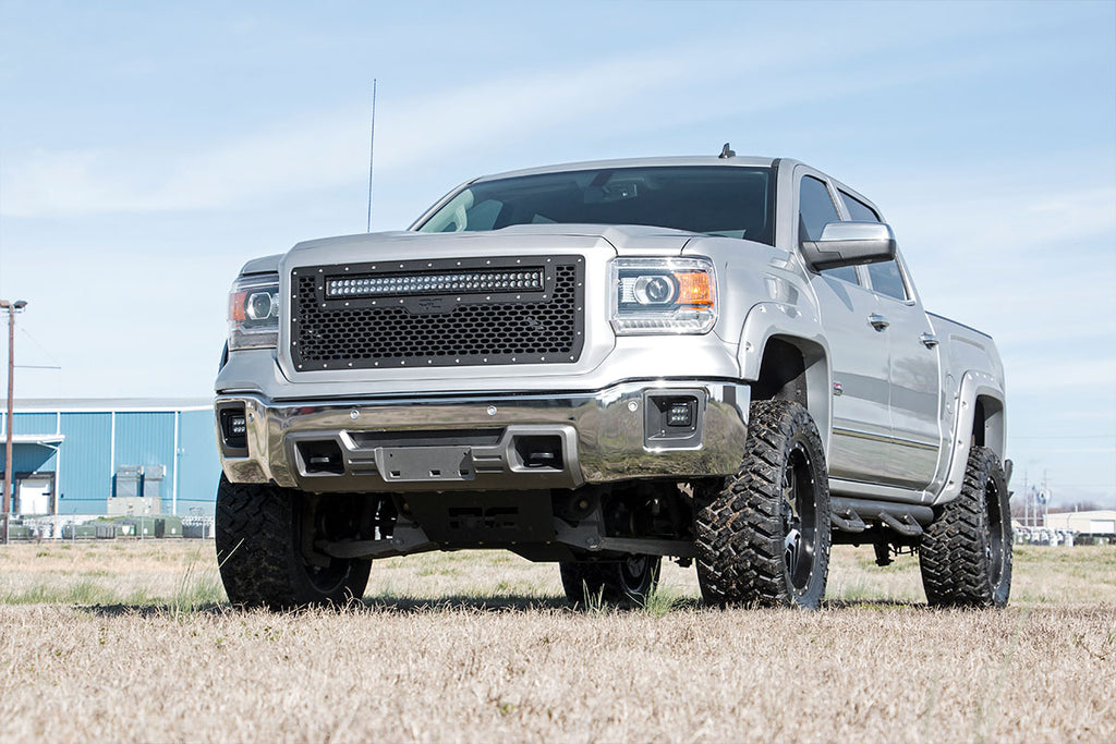 Mesh Grille | 30" Dual Row LED | Black | GMC Sierra 1500 (14-15) Rough Country