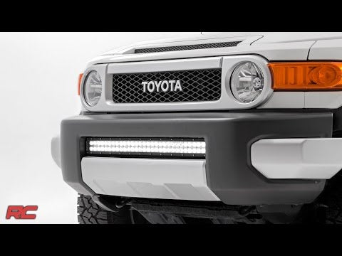 LED Light Kit | Bumper Mount | 30" Chrome Dual Row | White DRL | Toyota FJ Cruiser (07-14) Rough Country