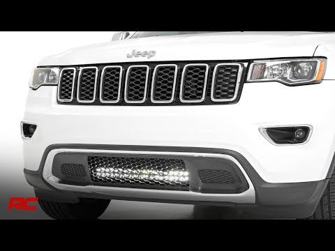 LED Light | Bumper Mount | 20" Black Dual Row| Amber DRL | Jeep Grand Cherokee WK2 (11-20) Rough Country