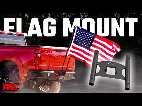Flag Pole Holder | Dual | Flag Poles | w/ Flags Rough Country