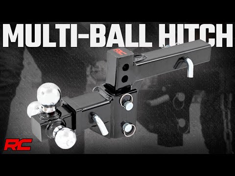 Adjustable Trailer Hitch | 6 Inch Drop | Multi-Ball Mount | Fits 2 Inch Receiver Rough Country