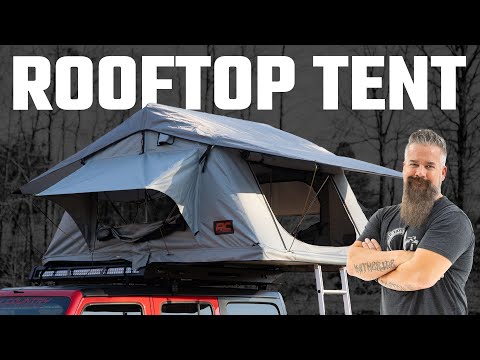 Roof Top Tent | Rack Mount | 12 Volt Accessory w/Ladder Extension & LED Light Kit Rough Country