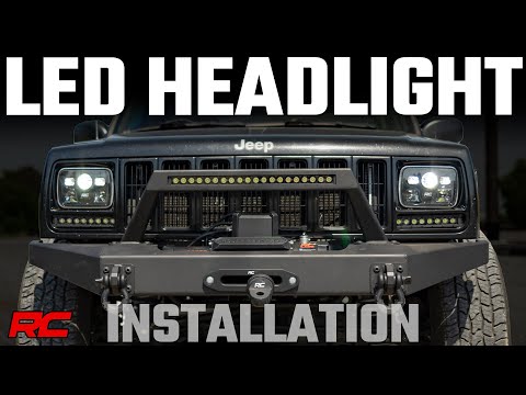 Headlights | Rectangle | 5"x7" | Jeep Cherokee XJ (84-01)/Wrangler YJ (87-95) Rough Country