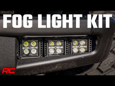 LED Light Kit | Fog Mount | Triple 2" Black Pair | Spot | Ford Bronco (21-23) Rough Country
