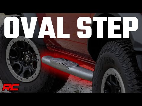 Oval Nerf Steps | 2-Door | Black | Ford Bronco (2 Door) 4WD (21-23) Rough Country