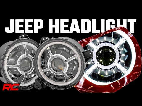 Headlights | DRL Halo LED | 9" | Jeep Gladiator JT (20-23)/Wrangler JL (18-23) Rough Country