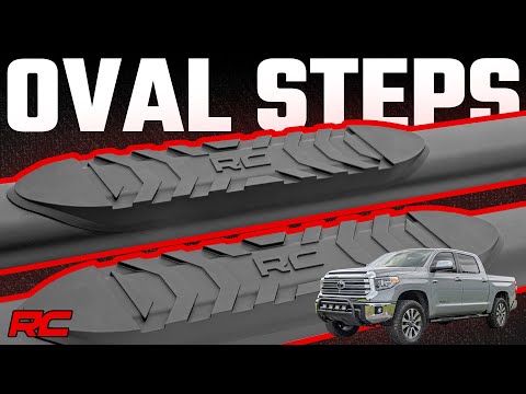 Oval Nerf Step | Crew Cab | Black | Toyota Tundra 2WD/4WD (07-21) Rough Country
