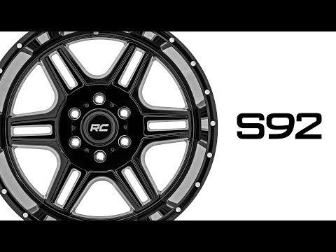 Rough Country 92 Series Wheel | Machined One-Piece | Gloss Black | 20x12 | 8x180 | -44mm Rough Country