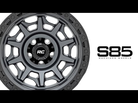 Rough Country 85 Series Wheel | Simulated Beadlock | Gunmetal Gray/Black | 17x9 | 6x5.5 | -12mm Rough Country