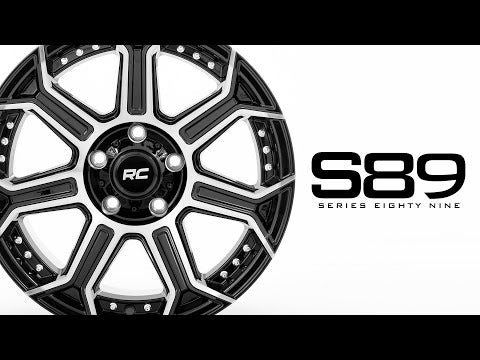 Rough Country 89 Series Wheel | One-Piece | Black Machined Gun Metal | 17x9 | 5x4.5 |  -12mm Rough Country