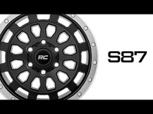 Load image into Gallery viewer, Rough Country 87 Series Wheel | Simulated Beadlock | Black/Machined | 17x8.5 | 6x5.5 | +0mm Rough Country