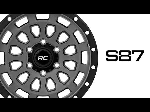 Rough Country 87 Series Wheel | Simulated Beadlock | Gray/Black | 17x8.5 | 6x5.5 | +0mm Rough Country
