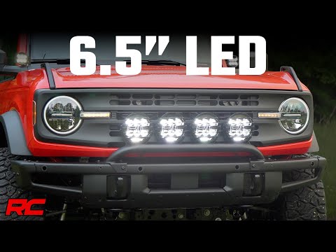 Black Series LED Light Pair | Amber DRL | 6.5 Inch | Round Rough Country