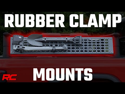 Rubber Molle Panel Clamp Kit | Universal | Up to 15" | 2-Clamp Sets Rough Country