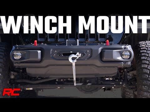 Winch Mounting Plate | Modular Steel OE Bumper | Jeep Wrangler JL (18-23) Rough Country