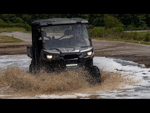 LED Light | Bumper Mount | 12" Black Single Row | Can-Am Defender HD 8/HD 9/HD 10 Rough Country