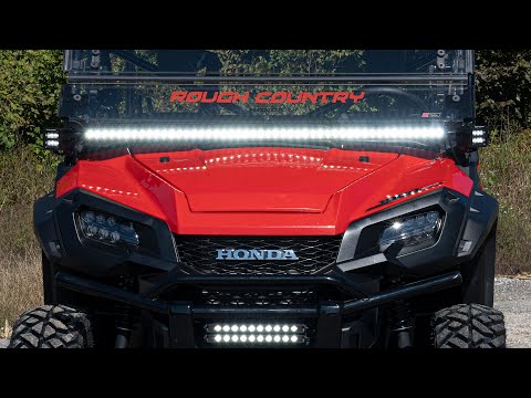 LED Light | Cage Mount | 50" Black Single Row | White DRL | Honda Pioneer 1000/1000-5 Rough Country