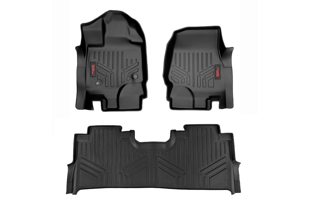 Floor Mats | FR and RR | FR Buckets | w/Factory Under Seat Storage Ford F-150 2WD/4WD (2015-2023) Rough Country