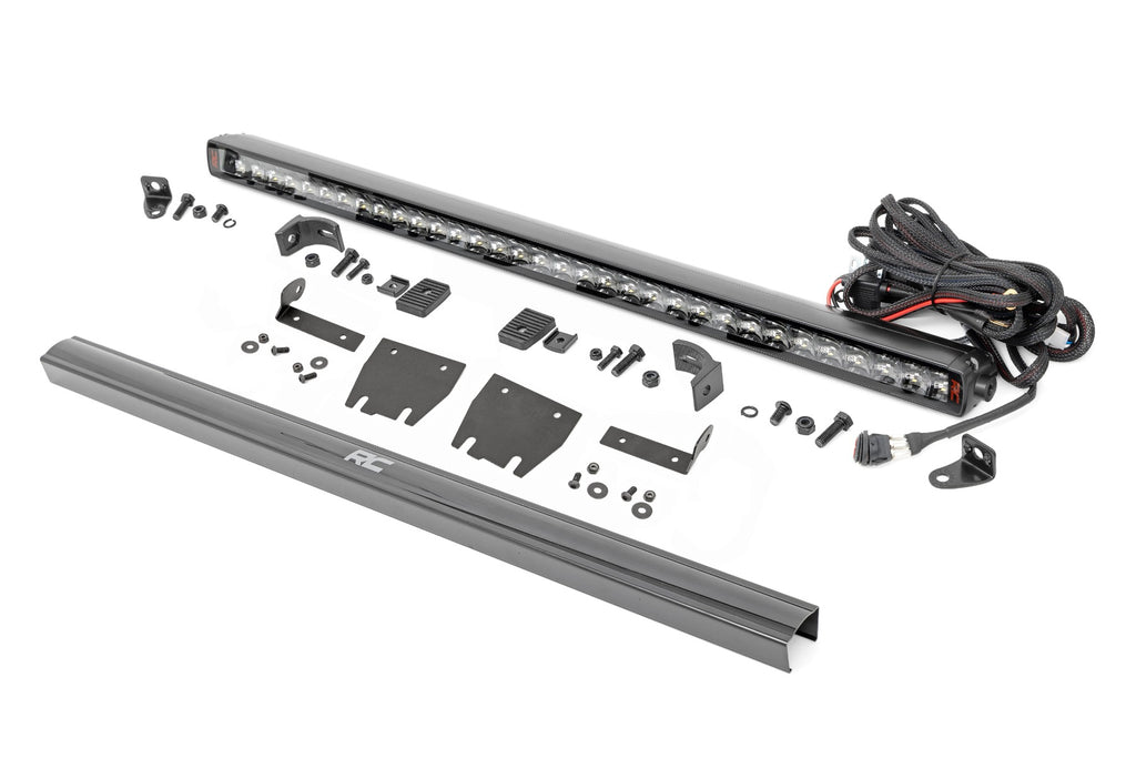 Jeep 30-inch LED Hood Kit (18-21 Wrangler JL 20-21 Gladiator JT | Spectrum-Series) Rough Country