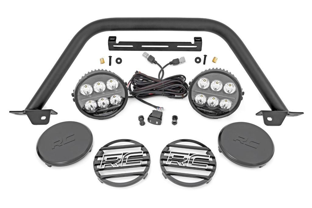 Safari Bar | 6.5 Inch Round LED | OE Modular Steel | Ford Bronco (21-23) Rough Country