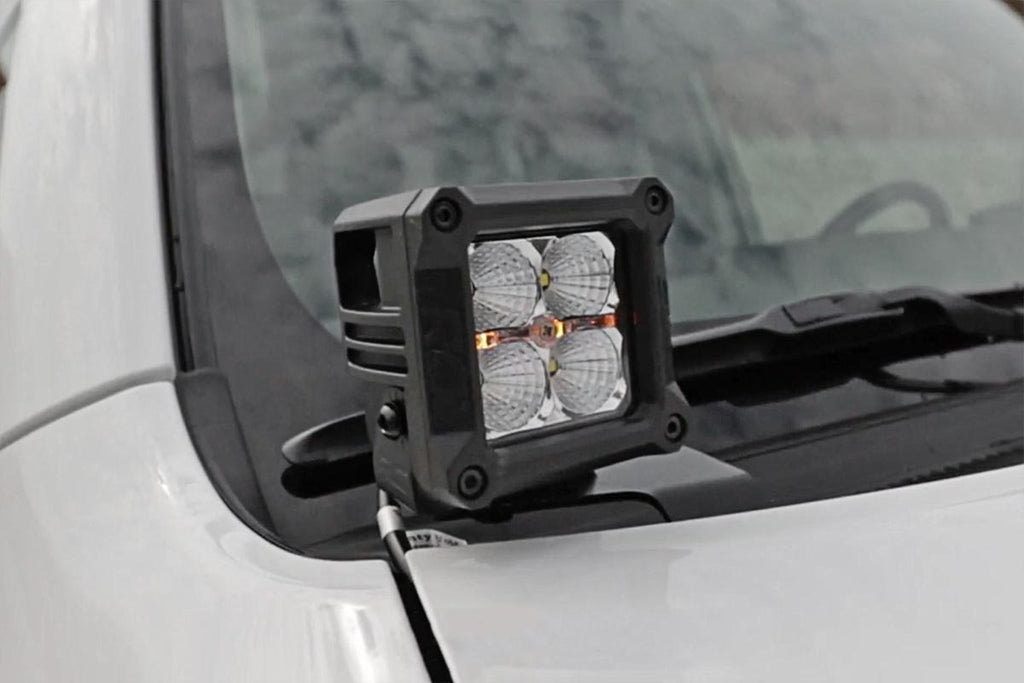 LED Light Kit | Ditch Mount | 3" Chrome Wide Angle Pair Rough Country