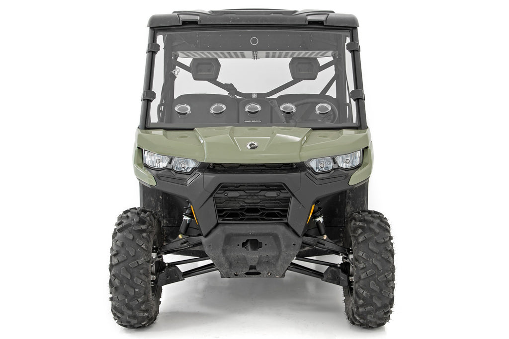 Vented Full Windshield | Scratch Resistant | Can-Am Defender HD 5/HD 8/HD 9/HD 10 Rough Country