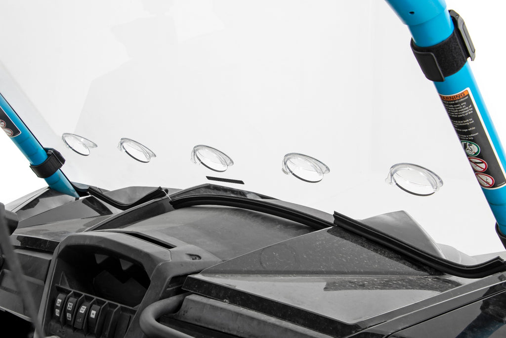 Vented Full Windshield | Scratch Resistant | Can-Am Maverick/Maverick Max/Maverick Turbo Rough Country