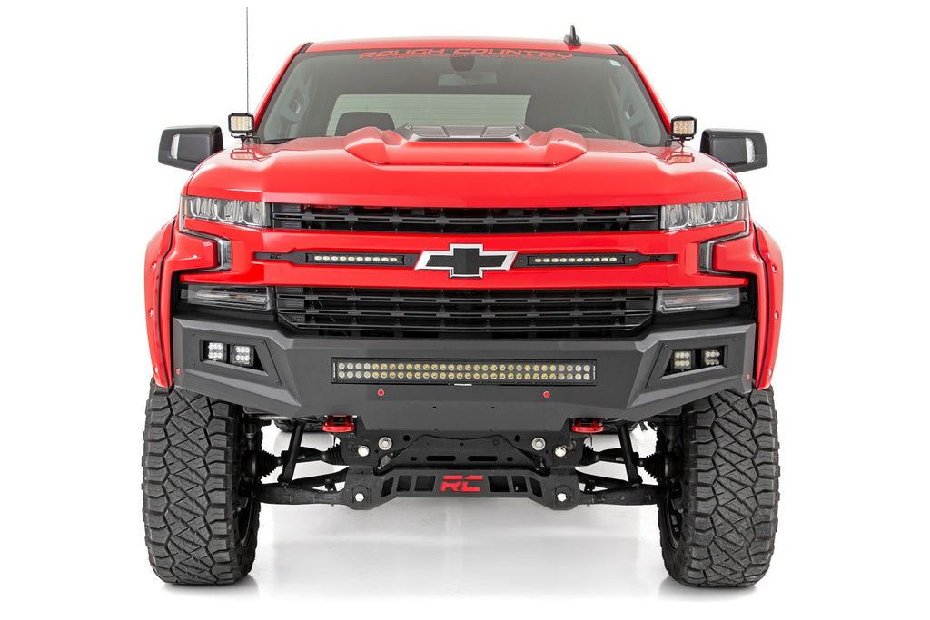 LED Light Kit | Ditch Mount | 2" Black Pair | Flood | Chevy Silverado 1500 (19-23) Rough Country