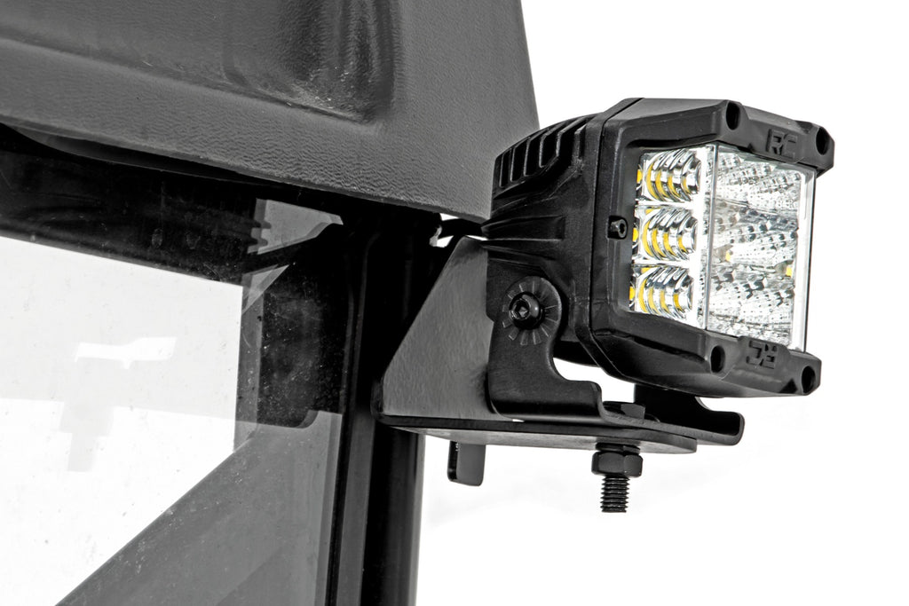 LED Light | RR Cage Mount | 2" Black Spot Pair | Polaris Ranger 1000/Ranger XP 900/1000 Rough Country