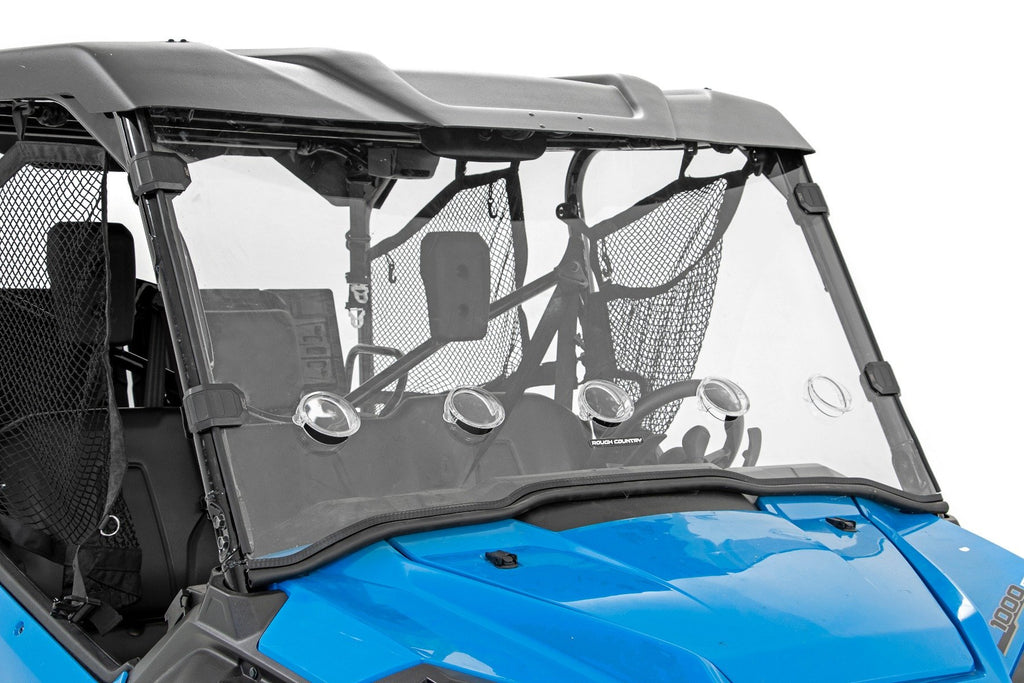 Vented Full Windshield | Scratch Resistant | Honda Pioneer 1000/Pioneer 1000-5 Rough Country
