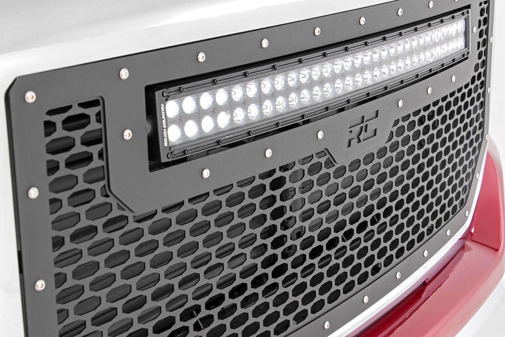 Mesh Grille | 30" Dual Row LED | Black | GMC Sierra 1500 (16-18) Rough Country